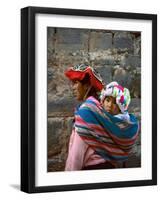 Mother Carries Her Child in Sling, Cusco, Peru-Jim Zuckerman-Framed Photographic Print