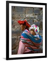 Mother Carries Her Child in Sling, Cusco, Peru-Jim Zuckerman-Framed Photographic Print