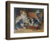 Mother Cat and Her Kittens Playing in a Paint Box-Wilhelm Schwar-Framed Giclee Print