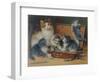 Mother Cat and Her Kittens Playing in a Paint Box-Wilhelm Schwar-Framed Giclee Print