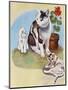 Mother Cat and Kittens-Judy Mastrangelo-Mounted Giclee Print