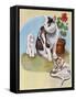 Mother Cat and Kittens-Judy Mastrangelo-Framed Stretched Canvas