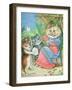 Mother Cat with Fan and Two Kittens-Louis Wain-Framed Giclee Print