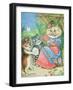 Mother Cat with Fan and Two Kittens-Louis Wain-Framed Giclee Print