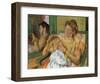 Mother Combing Her Child's Hair-Mary Cassatt-Framed Giclee Print