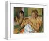 Mother Combing Her Child's Hair-Mary Cassatt-Framed Giclee Print