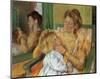 Mother Combing Her Child's Hair-Mary Cassatt-Mounted Giclee Print