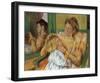Mother Combing Her Child's Hair-Mary Cassatt-Framed Giclee Print