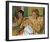 Mother Combing Her Child's Hair-Mary Cassatt-Framed Giclee Print