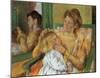 Mother Combing Her Child's Hair-Mary Cassatt-Mounted Giclee Print