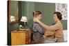 Mother Combing Son's Hair-William P. Gottlieb-Stretched Canvas