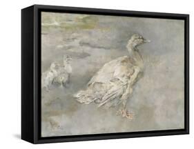 Mother Duck-Sir George Pirie-Framed Stretched Canvas