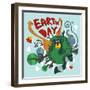 Mother Earth Day. Vector Illustration Flat-maraga-Framed Art Print