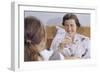 Mother Enjoying Glass of Orange Juice in Bed-William P. Gottlieb-Framed Photographic Print