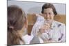 Mother Enjoying Glass of Orange Juice in Bed-William P. Gottlieb-Mounted Photographic Print