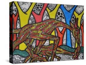 Mother Giraffe-Muktair Oladoja-Stretched Canvas