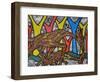 Mother Giraffe-Muktair Oladoja-Framed Giclee Print