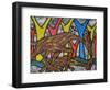 Mother Giraffe-Muktair Oladoja-Framed Giclee Print