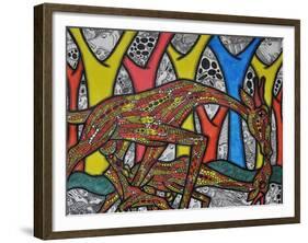 Mother Giraffe-Muktair Oladoja-Framed Giclee Print