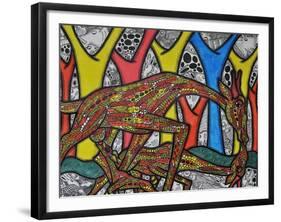 Mother Giraffe-Muktair Oladoja-Framed Giclee Print