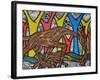 Mother Giraffe-Muktair Oladoja-Framed Giclee Print