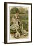 Mother, Girl, Swans-EK Johnson-Framed Art Print