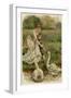 Mother, Girl, Swans-EK Johnson-Framed Art Print