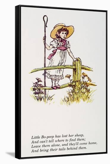 Mother Goose: Bo-Peep-Kate Greenaway-Framed Stretched Canvas