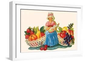 Mother Goose & Fruits-null-Framed Art Print