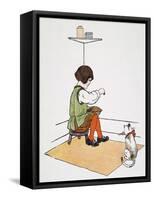 Mother Goose: Jack Horner-Blanche Fisher Wright-Framed Stretched Canvas