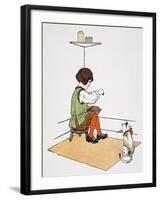 Mother Goose: Jack Horner-Blanche Fisher Wright-Framed Giclee Print