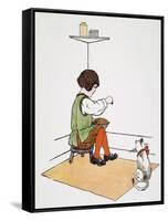 Mother Goose: Jack Horner-Blanche Fisher Wright-Framed Stretched Canvas