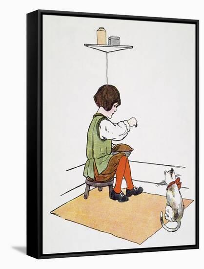 Mother Goose: Jack Horner-Blanche Fisher Wright-Framed Stretched Canvas