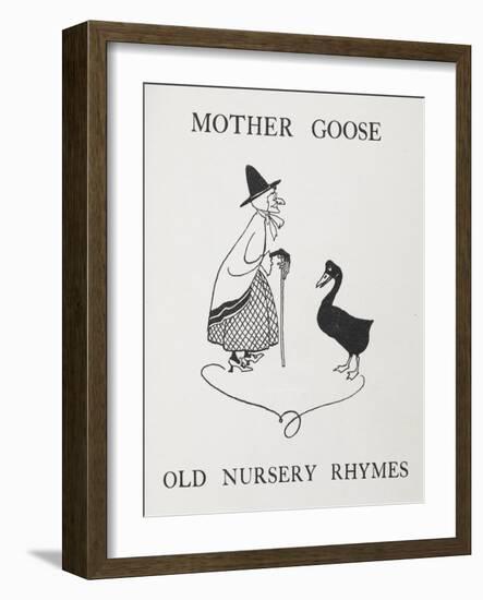 Mother Goose. Old Lady With Goose-Arthur Rackham-Framed Giclee Print