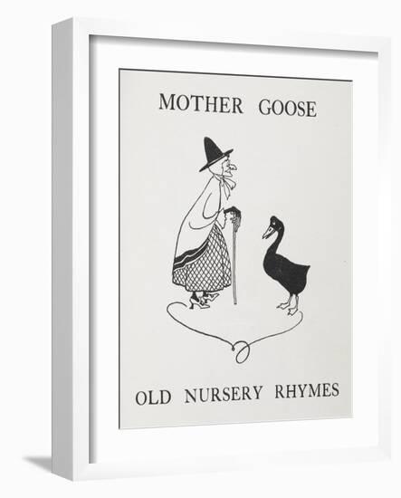 Mother Goose. Old Lady With Goose-Arthur Rackham-Framed Giclee Print