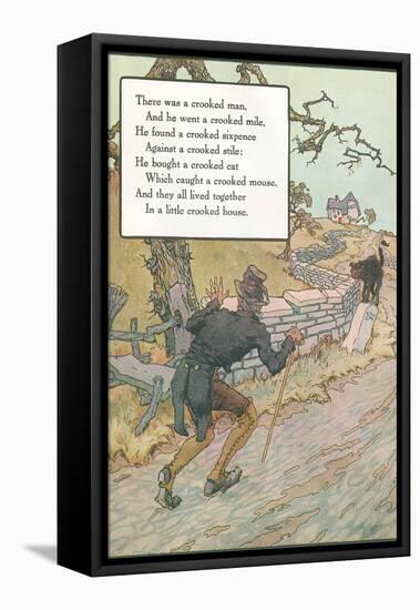 Mother Goose Rhyme, Crooked Man-null-Framed Stretched Canvas