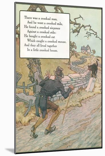 Mother Goose Rhyme, Crooked Man-null-Mounted Art Print