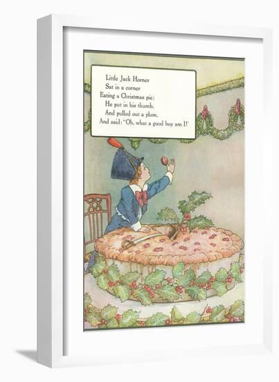 Mother Goose Rhyme, Little Jack Horner-null-Framed Art Print