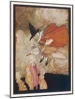 Mother Goose Rides Goose-Arthur Rackham-Mounted Art Print