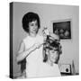 Mother Helps 16 Year Old Daughter Get Ready for Date, Ca. 1970-null-Stretched Canvas