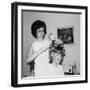 Mother Helps 16 Year Old Daughter Get Ready for Date, Ca. 1970-null-Framed Photographic Print