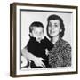 Mother Holding Son Playing Peek-A-Boo, Ca. 1955-null-Framed Photographic Print