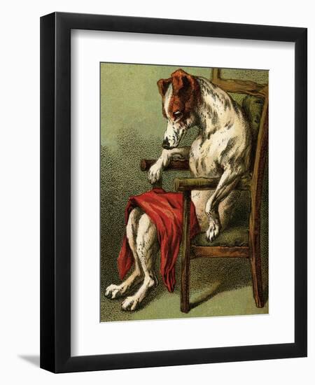 Mother Hubbard, Chair-Harrison Weir-Framed Art Print