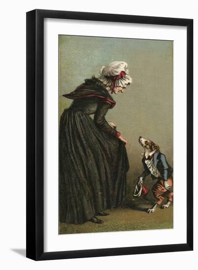 Mother Hubbard, Curtsey-Harrison Weir-Framed Art Print