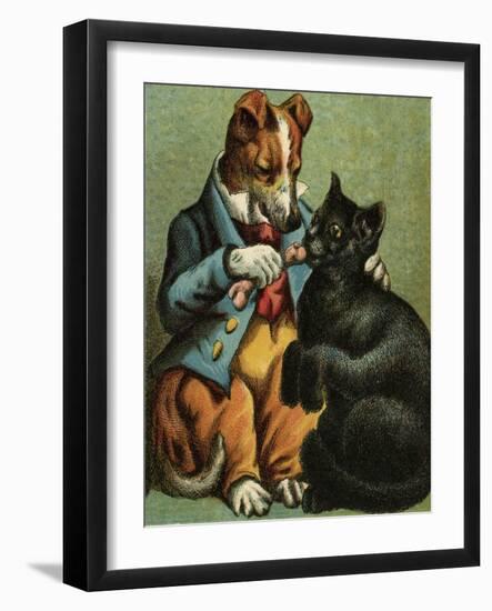 Mother Hubbard, Feed Cat-Harrison Weir-Framed Art Print