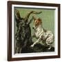 Mother Hubbard, Goat-Harrison Weir-Framed Art Print