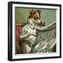 Mother Hubbard, Reading-Harrison Weir-Framed Art Print