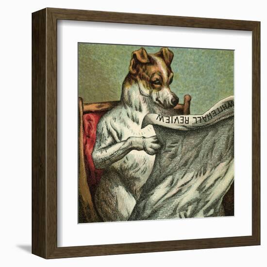 Mother Hubbard, Reading-Harrison Weir-Framed Art Print