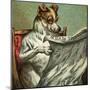 Mother Hubbard, Reading-Harrison Weir-Mounted Art Print