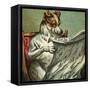 Mother Hubbard, Reading-Harrison Weir-Framed Stretched Canvas